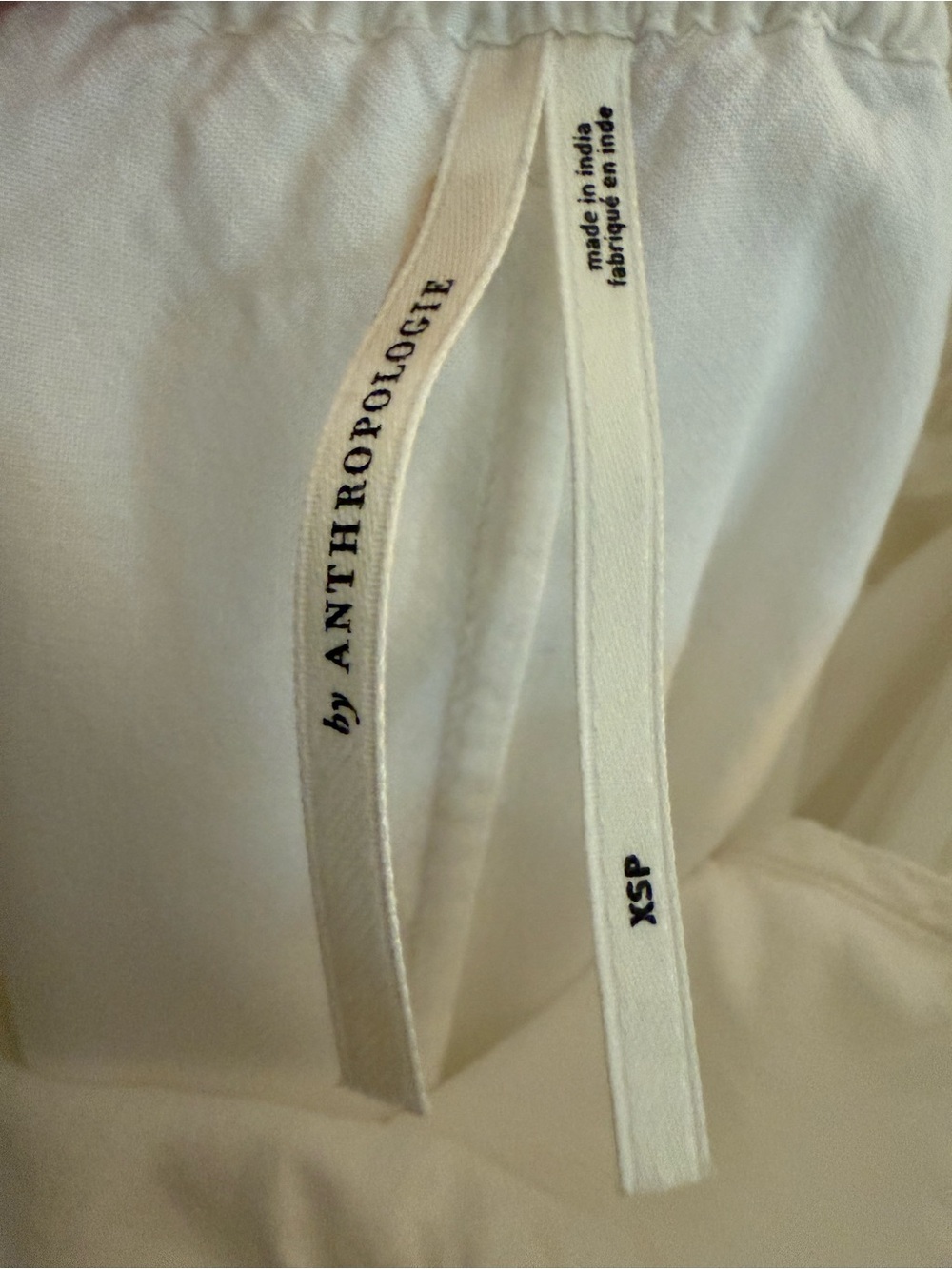 Anthropologie White Off-Shoulder Midi Peasant Dress XSP silk cotton fairycore - Picture 9 of 12